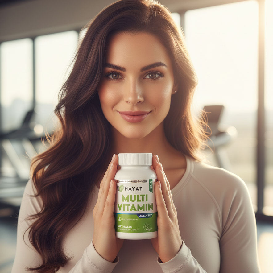 Hayat Vitamins Vegan Natural Multivitamin, Certified Halal - 60 Tablets