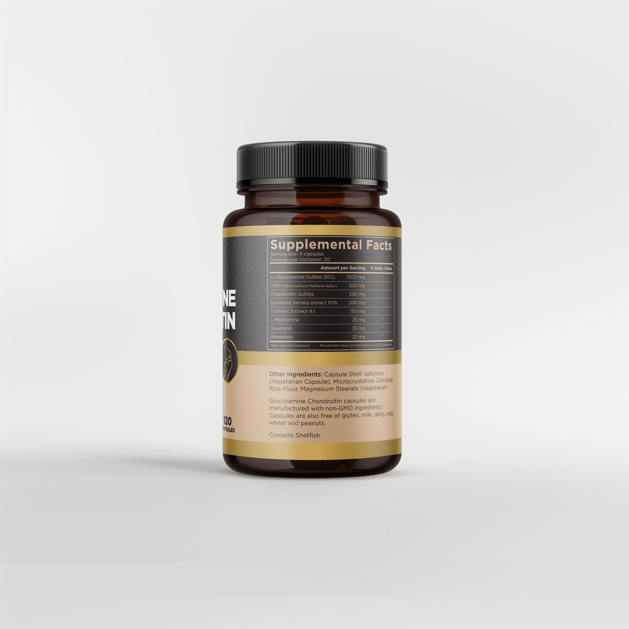 Encore Healthcare Products Glucosamine, Chondroitin, MSM & Turmeric - 120 Capsules