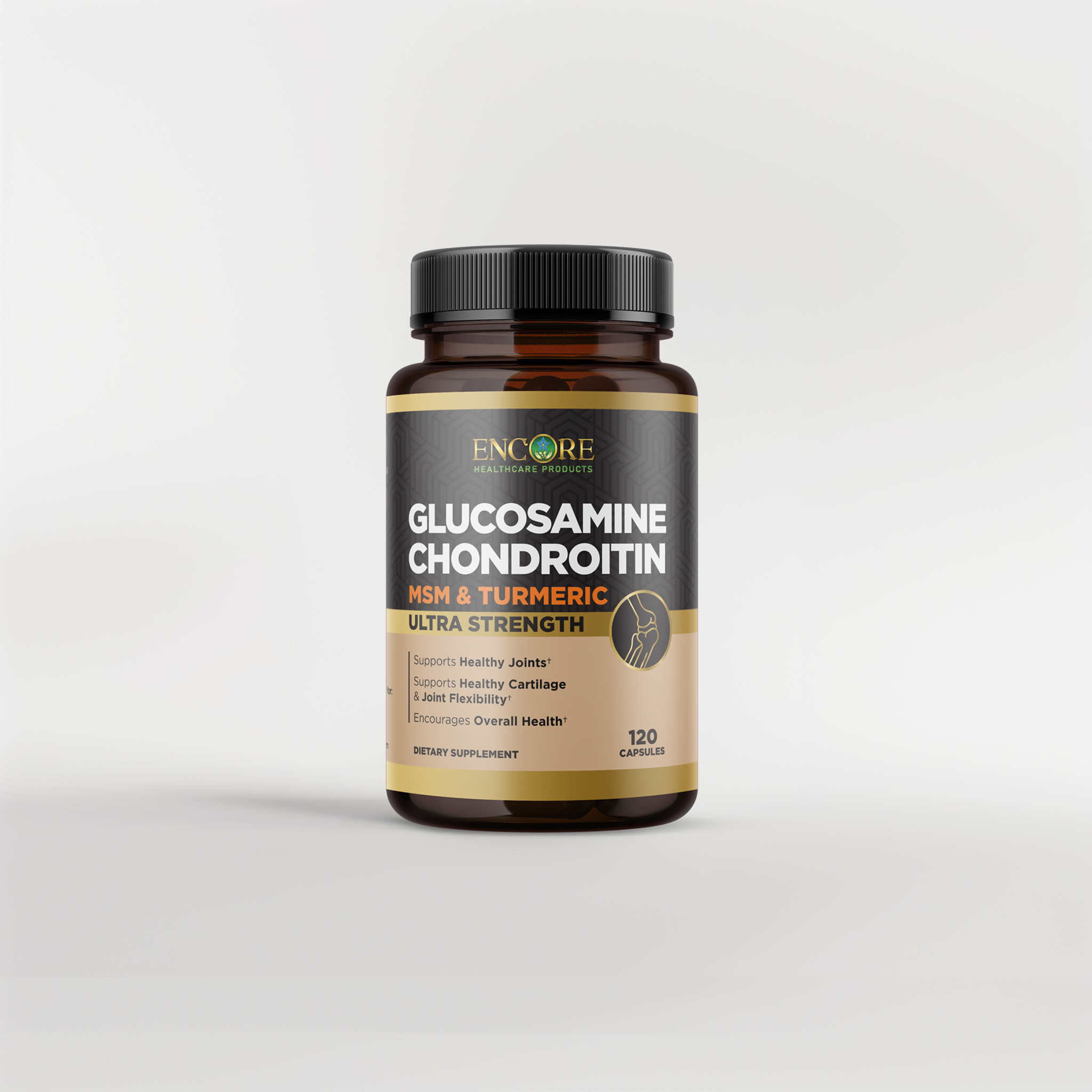 Encore Healthcare Products Glucosamine, Chondroitin, MSM & Turmeric - 120 Capsules