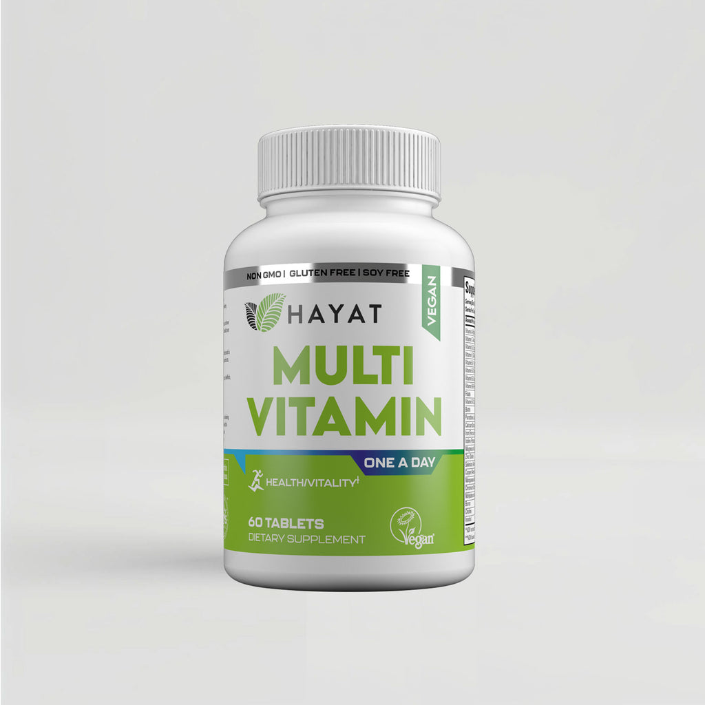 Hayat Vitamins Vegan Natural Multivitamin, Certified Halal - 60 Tablets